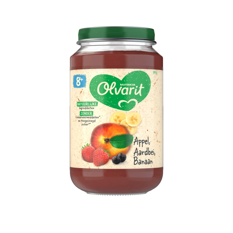Olvarit 8+mnd Appel Aardbei Banaan