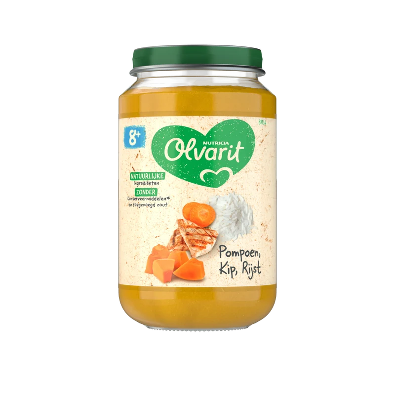 Olvarit 8+mnd Pompoen Kip Rijst
