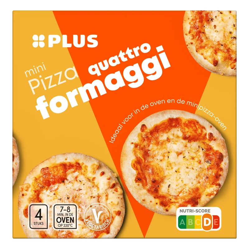 Mini pizza quattro formaggi