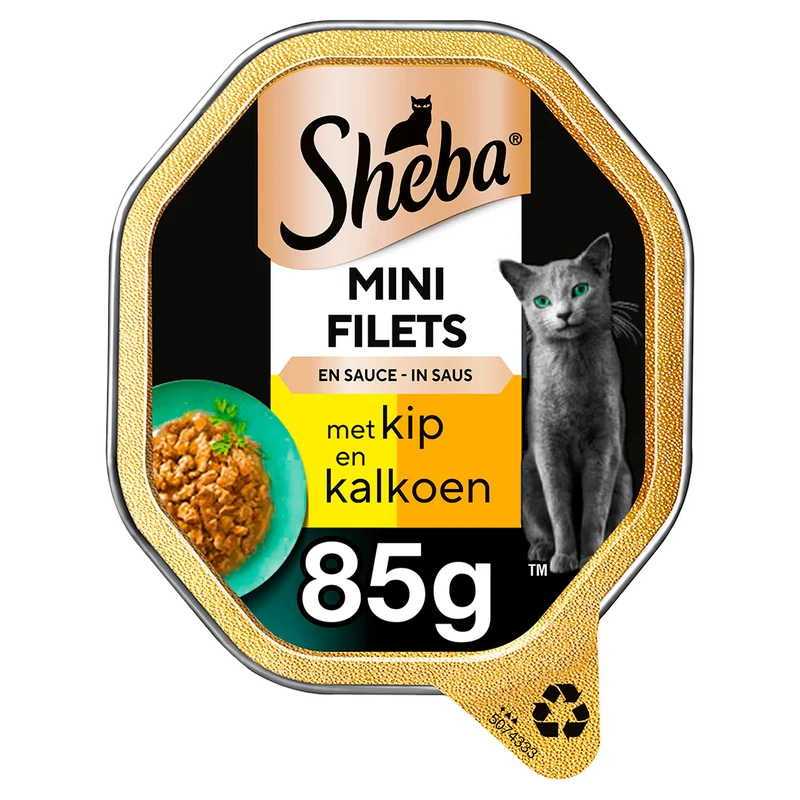 Sheba Mini Filets Kip&Kalkoen In Saus