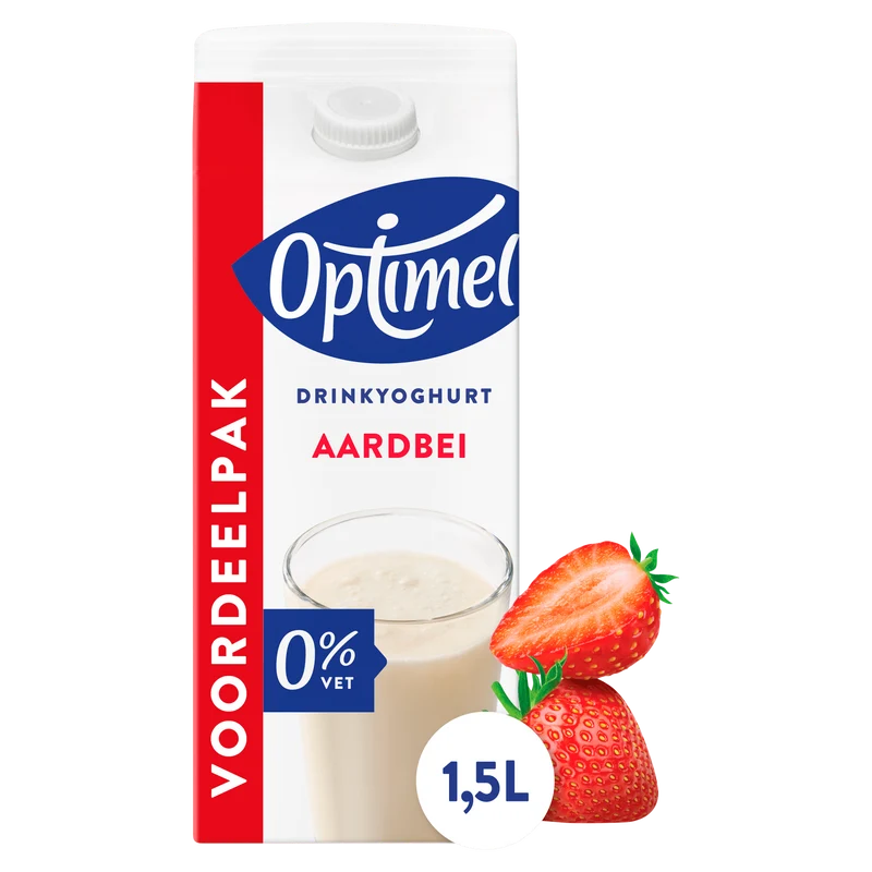 Optimel Drink aardbei 0% vet