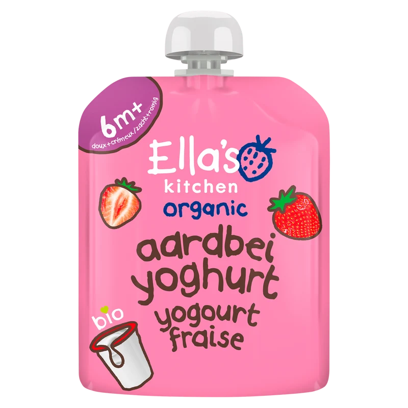 Ella's Kitchen Knijpyoghurt aardbeien 6m+