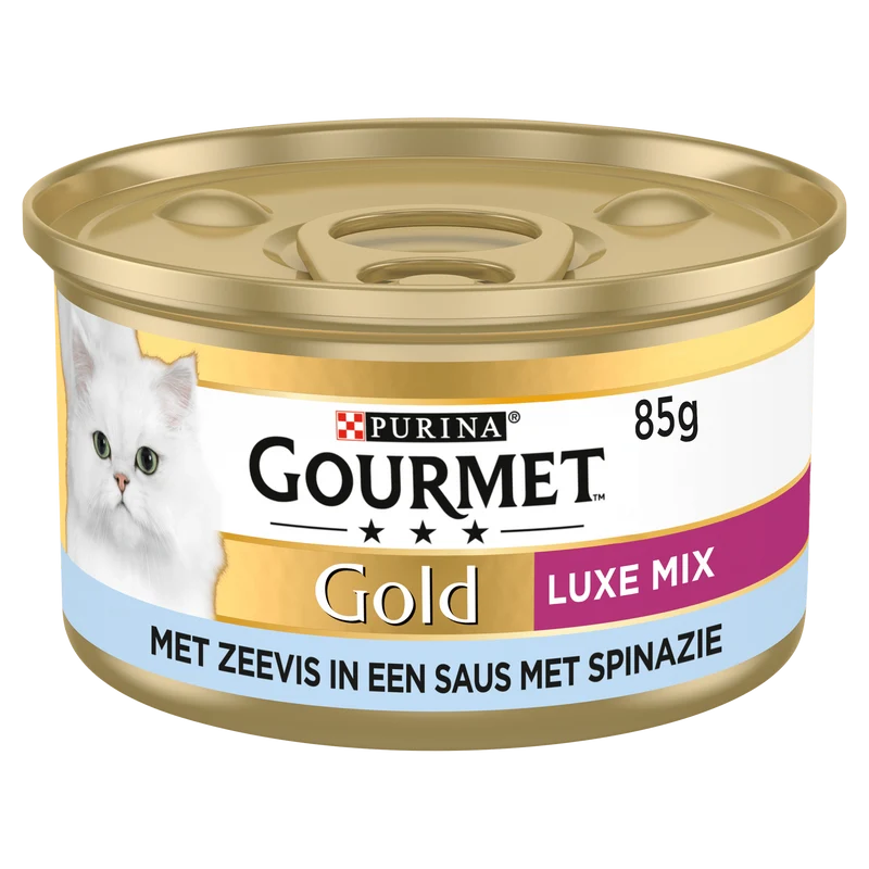 Gourmet Gold Luxe mix kattenvoer nat zeevis