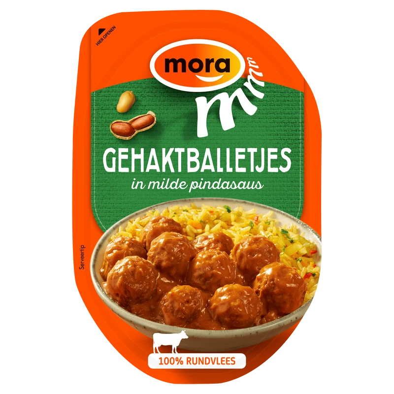Mora Gehaktballetjes in Milde Pindasaus