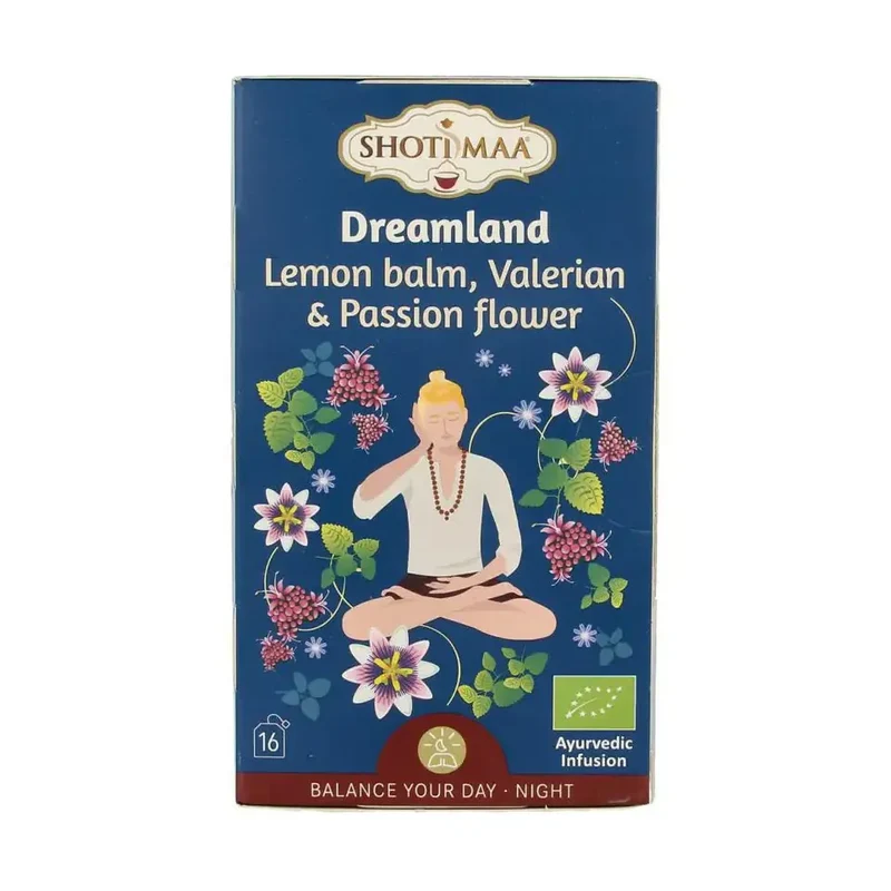 Shoti Maa Drea mland lemon balm, valerian & pass flower 16 zakjes