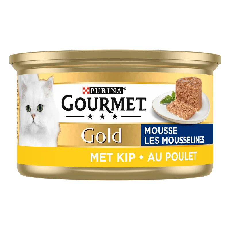 Gourmet Gold mousse kattenvoer nat met kip