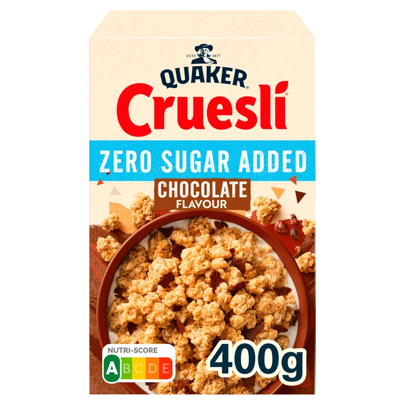 Quaker Cruesli Zero Sugar Added Chocolade