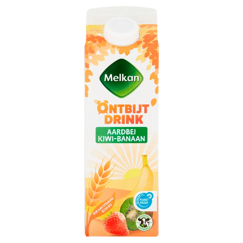 Melkan Drinkontbijt fruit aardbei-kiwi-banaan