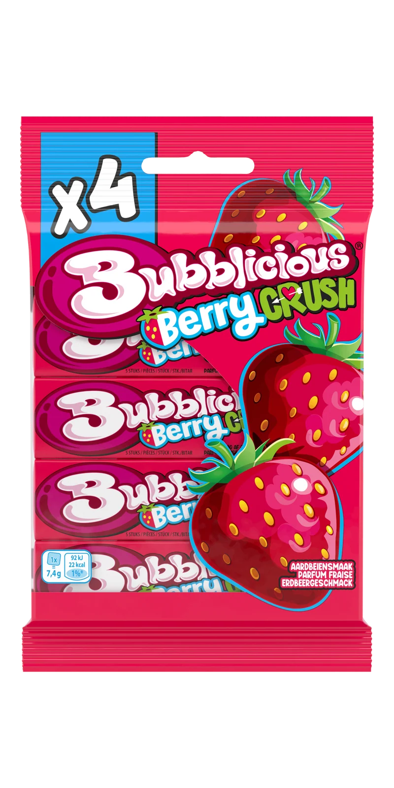 Bubblicious Strawberry 4-pack