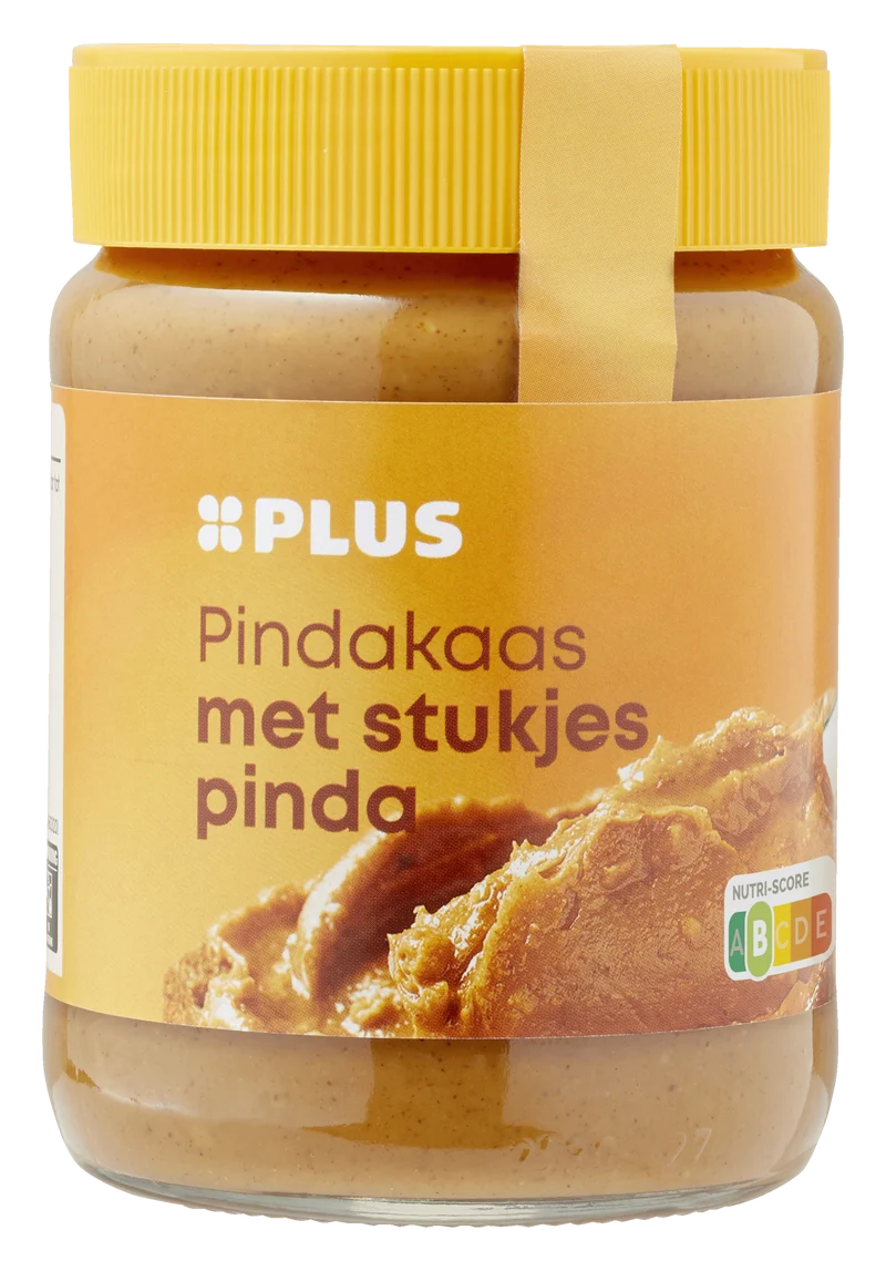 Pindakaas met stukjes pinda