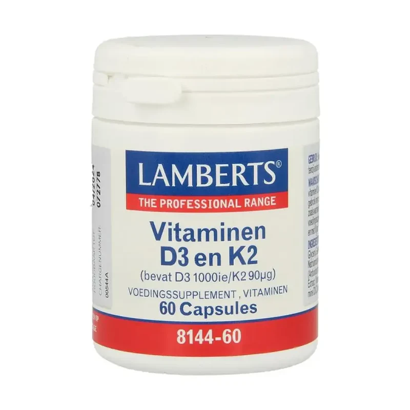 Lamberts Vitamine D3 25 mcg en K2 90 mcg 60 capsules