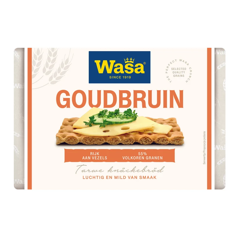 Wasa Knäckebröd Goudbruin 18 stuks