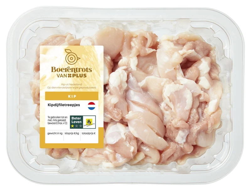 Boerentrots Kipdijfiletreepjes