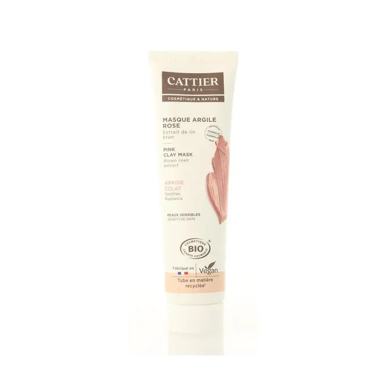 Cattier Roze klei masker aloe 100 ml