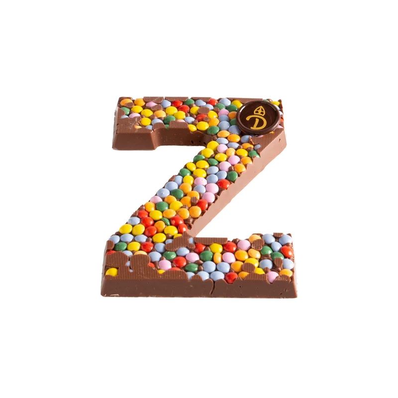 Chocoladeletter Melk - gekleurde chocoladepastilles