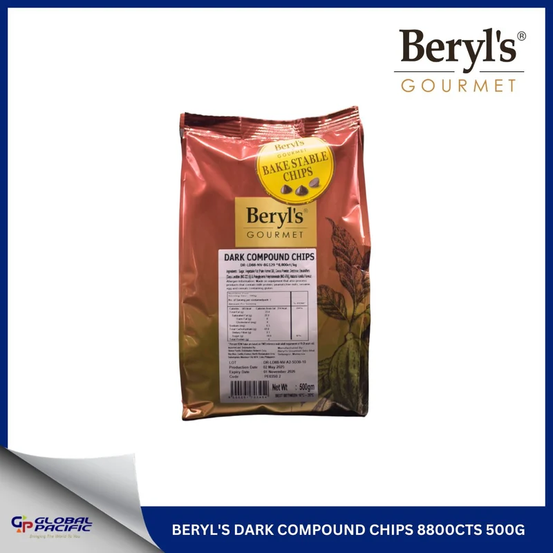 BERYL'S DARK CHOCOLATE CHIPS 8800CTS