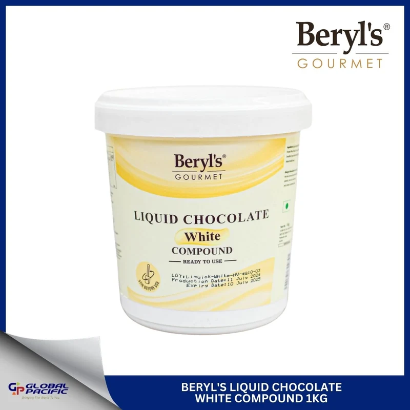 BERYL'S LIQUID CHOCOLATE WHITE COMPOUND 1KG