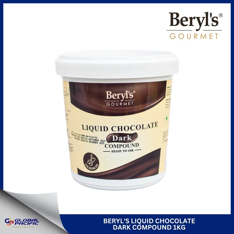 BERYL'S LIQUID CHOCOLATE DARK COMPOUND 1KG