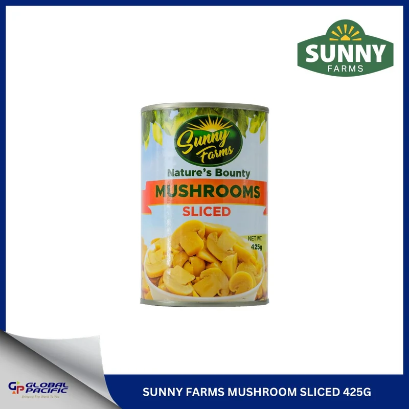 SUNNY FARMS NATURE'S BOUNTY SLICED MUSHROOMS 425G