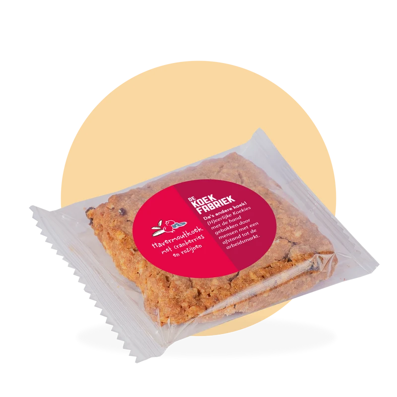 HAVERMOUTKOEK MET CRANBERRIES EN ROZIJNEN