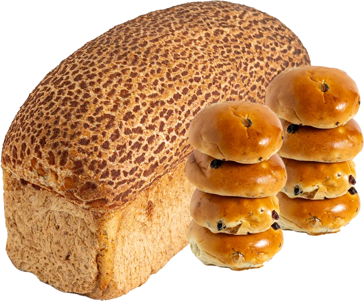 Combi-deal: Tijger volkoren brood en mini krentenbollen