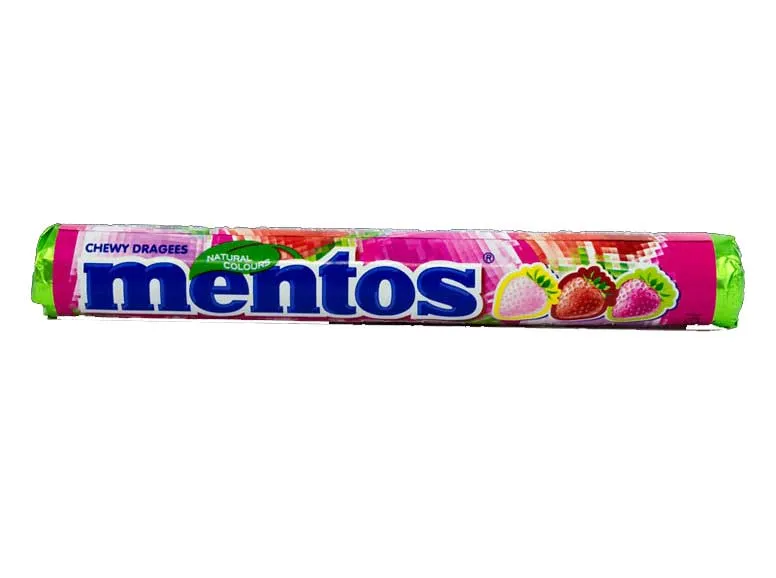 Mentos Strawberry Mix Rolls 37.5g