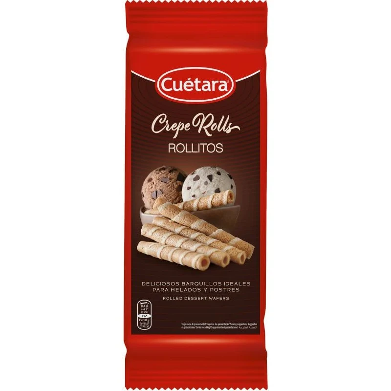 CUÉTARA ROLLITOS PARA HELADO 225 GR.