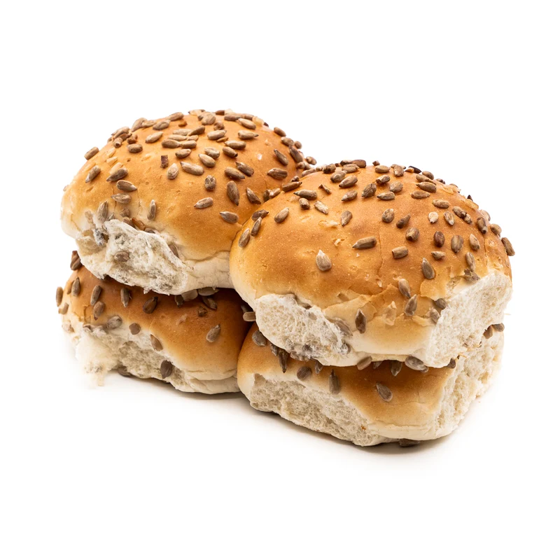 Witte Tarwebollen met Zonnebloempit - 4 stuks