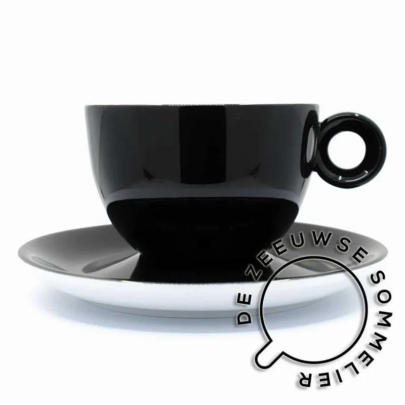 Cappuccino Kop & Schotel, Zwart