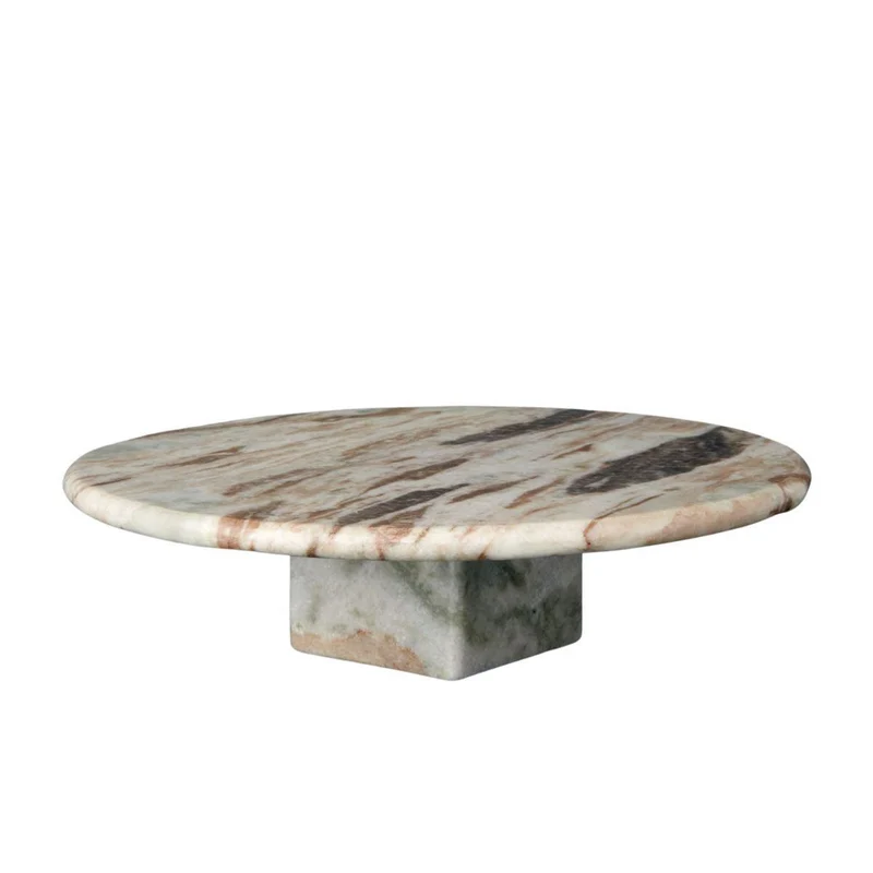 Taartplateau marmer Waterfall op voet 30,5cm