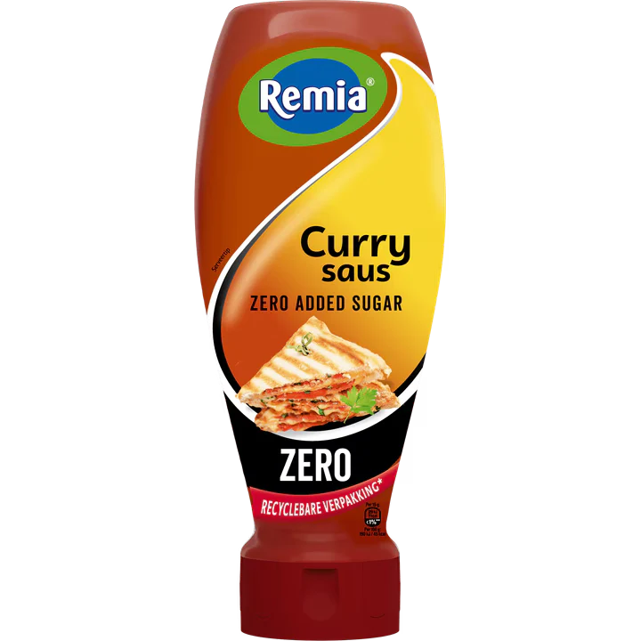 REMIA CURRY SAUS ZERO 500 ML.