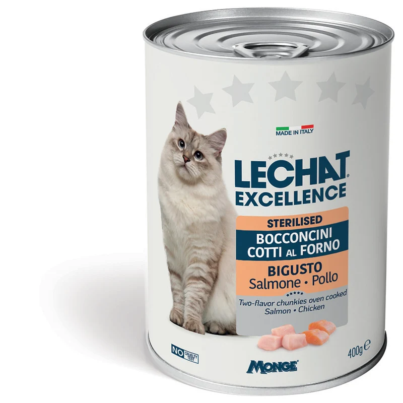 LECHAT BOCADITOS GATO SALMÓN 400 GR.