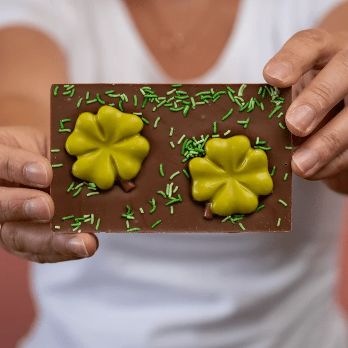 Beterschap cadeau | Klavertje vier chocoladereep