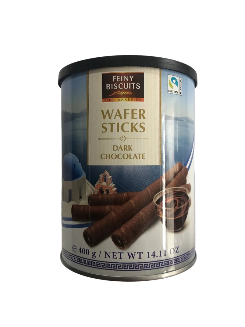 Feiny Biscuits Wafer Sticks Dark Chocolate Tin 400g