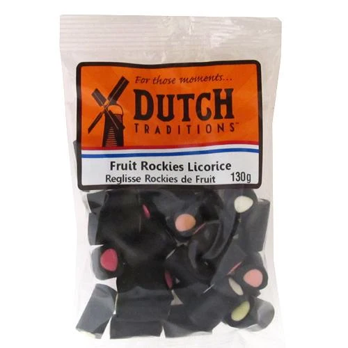 Dutch Tradition Fruit Rockies Licorice 90g