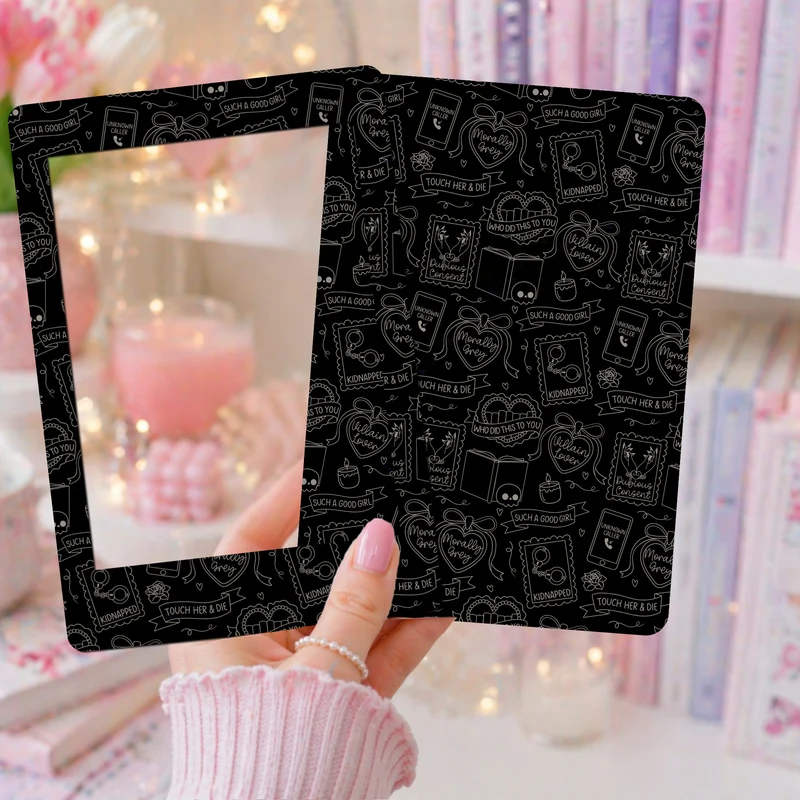 E-reader Insert-Skin | Dark Romance Doodles Black
