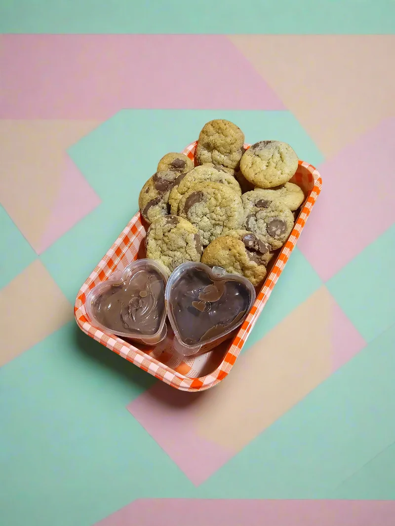 Mini Cookie Dipping Box (Large) - Tiny Cookies with Your Choice of Dips