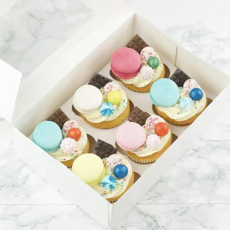 Topped Cupcakes – Rainbow (6 stuks)