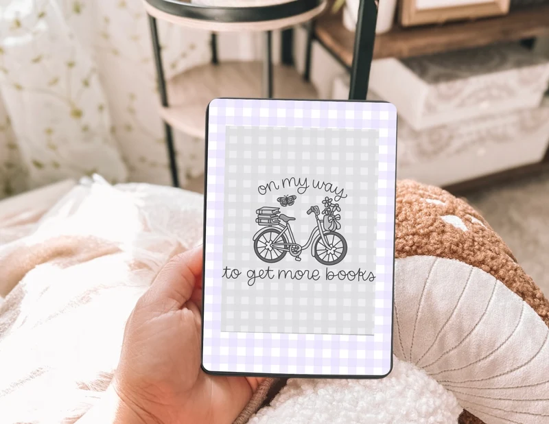 E-reader Skin | Gingham mix