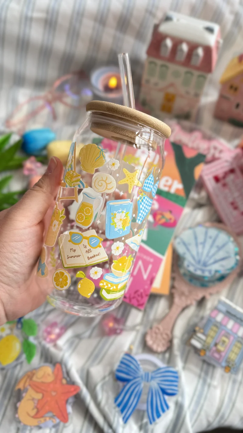 Drinkglas met rietje | my summer all booked