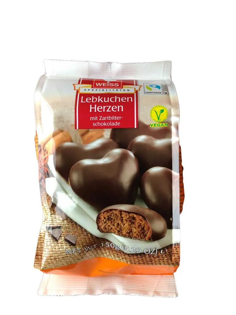 Weiss Lebkuchen Herzen (Gingerbread Hearts) 150 g