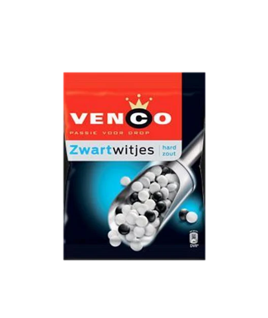 Venco Zwart Witjes Mint Salmiak Buttons 275g