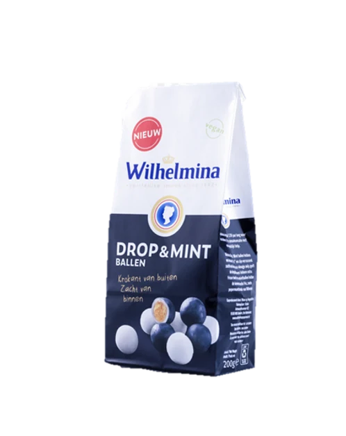 Wilhelmina Drop and Mint Balls Bag 200g
