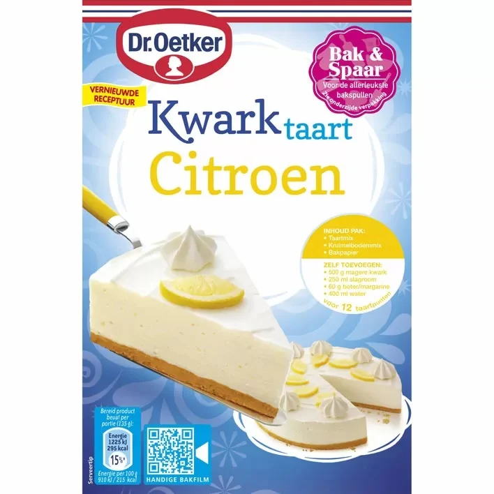 Dr.Oetker Lemon Quark Cake Mix with Crust 420g
