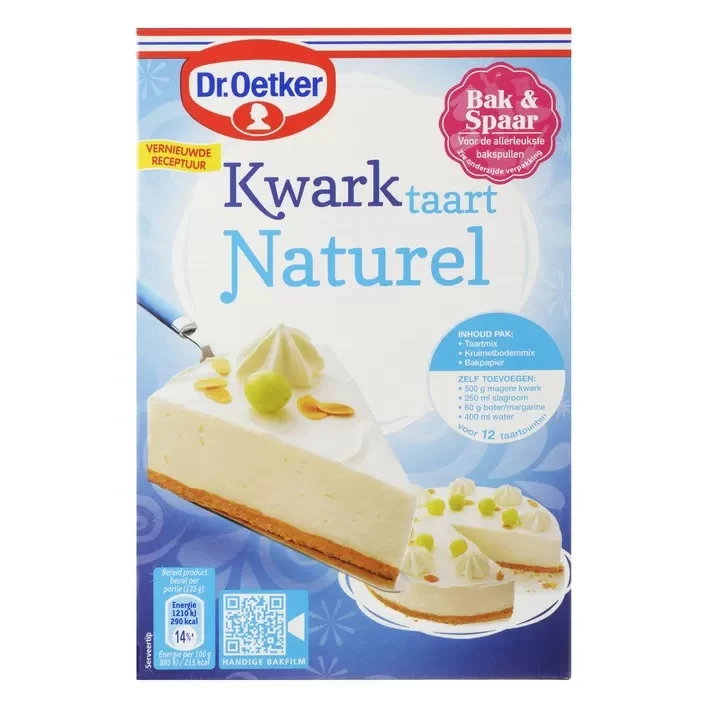 Dr.Oetker Quark Plain Cake Mix with Crust 440g