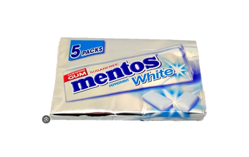 Mentos White Gum 5pk SF 66g