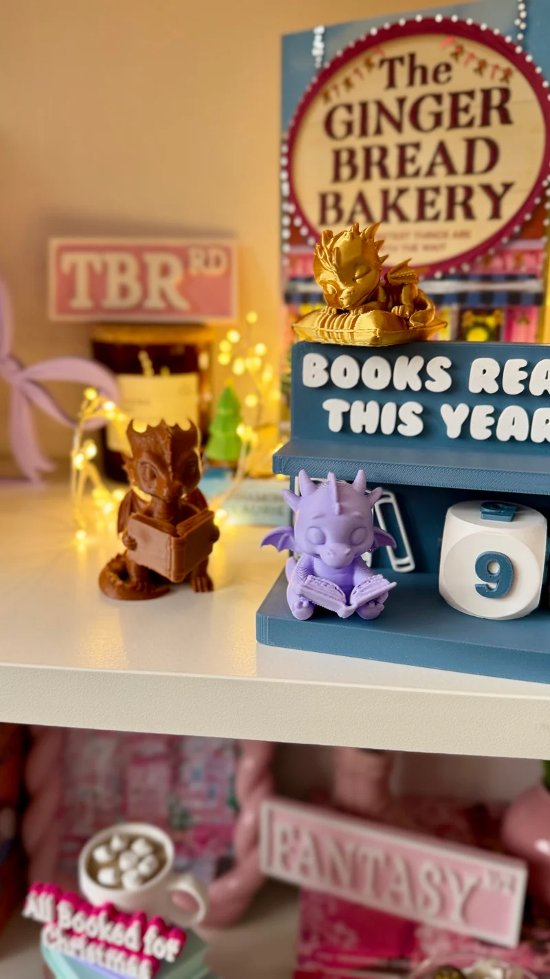 Lezende Draakjes – 3D Geprint Boekenaccessoire