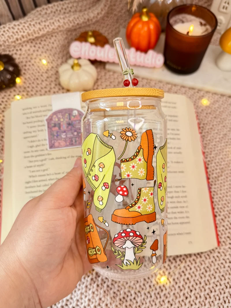 Drinkglas met rietje | Goblincore Girl