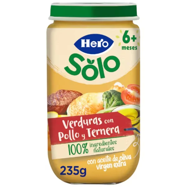 HERO BABY VERDURAS POLLO TERNERA 6 M. 235 GR.