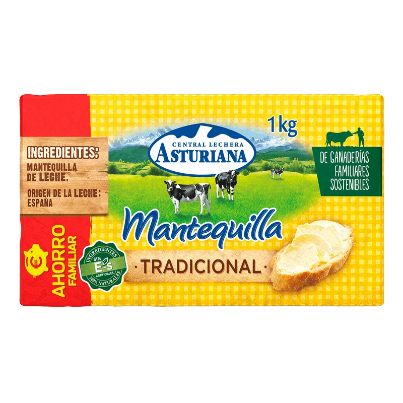 ASTURIANA MANTEQUILLA BLOQUE 1 KG.
